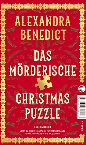 Buchcover und Illustration zur Rezension Rezension: Das mörderische Christmas Puzzle von Alexandra Benedict